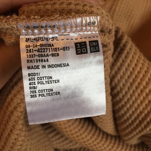 Uniqlo Waffle Oversized Crew Neck Long Sleeve - Picture 5 of 5